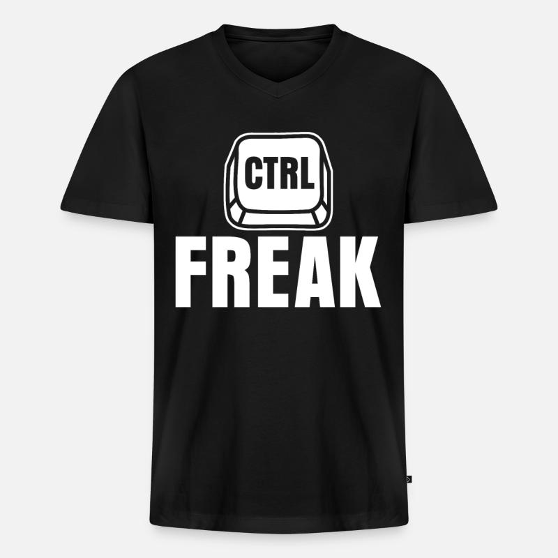 Computer Scientist Admin Programmer - Men's Premium Organic T-shirt with V-neck - black