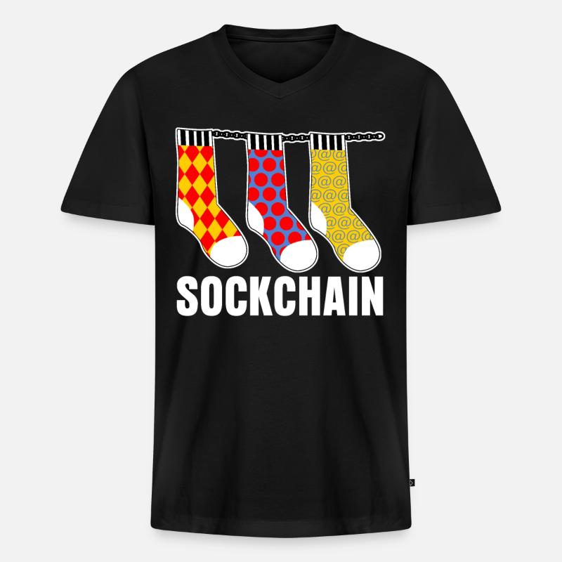 Admin Programmer Computer - Men's Premium Organic T-shirt with V-neck - black