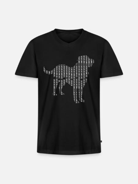 Computer Scientist Dog Admin Programmer - Men's Premium Organic T-shirt with V-neck - black