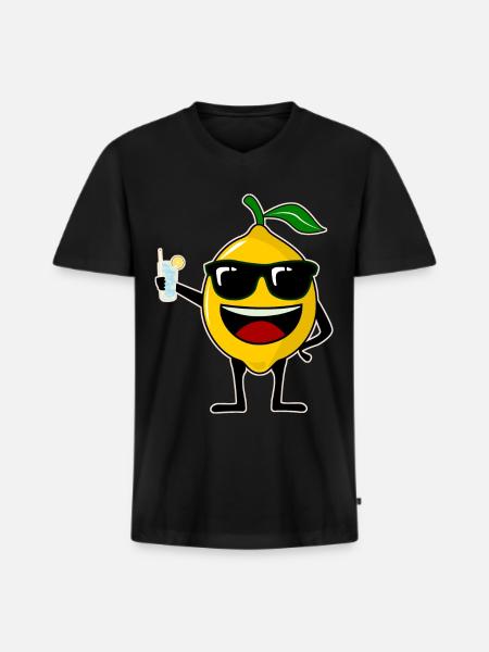 Lemon Party Lemon - Men's Premium Organic T-shirt with V-neck - black