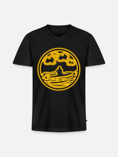 Rowers Rowing Rowing Rowing Boat - Men's Premium Organic T-shirt with V-neck - black