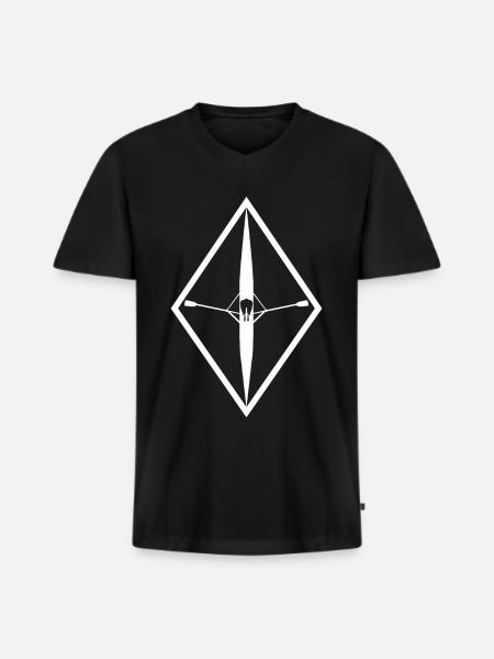 Rowing rowing boat - Men's Premium Organic T-shirt with V-neck - black