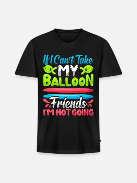 Party Balloon Design - Men's Premium Organic T-shirt with V-neck - black