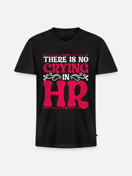 HR Manager Personalmanager - Männer Premium Bio T-Shirt mit V-Ausschnitt - Schwarz