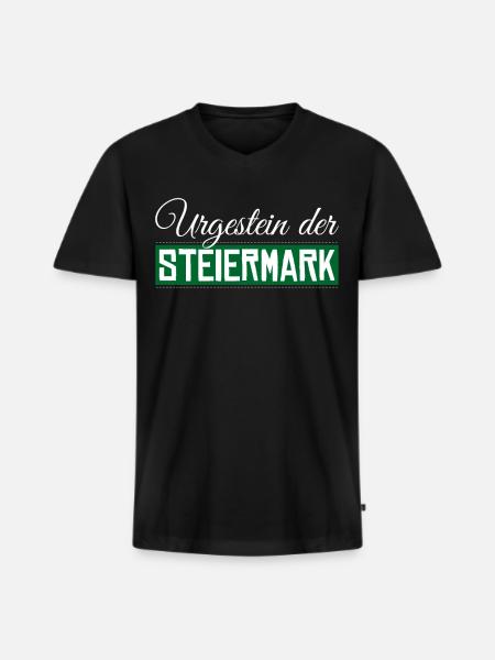 Steiermark - Männer Premium Bio T-Shirt mit V-Ausschnitt - Schwarz
