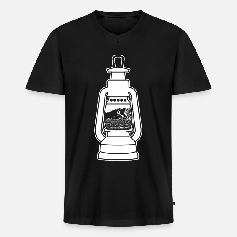 Zugspitze Wandern Bergsteigen Wanderung - Männer Premium Bio T-Shirt mit V-Ausschnitt - Schwarz
