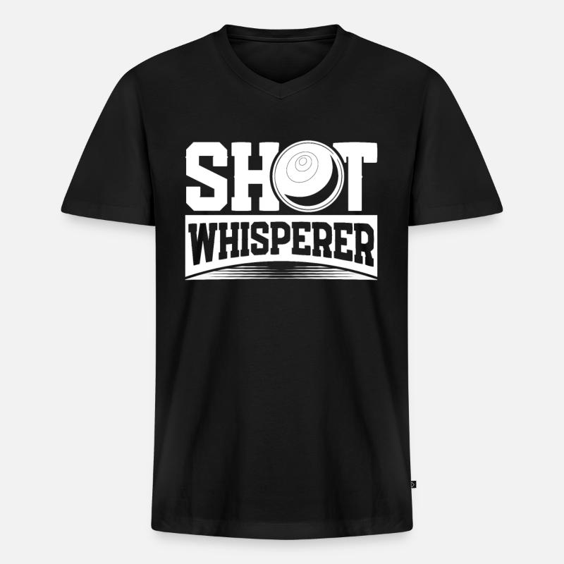 Kugelstoßen Kugelstoß Kugelstoßer - Männer Premium Bio T-Shirt mit V-Ausschnitt - Schwarz