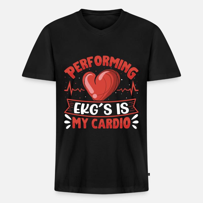 Nursing Assistent Design - Männer Premium Bio T-Shirt mit V-Ausschnitt - Schwarz