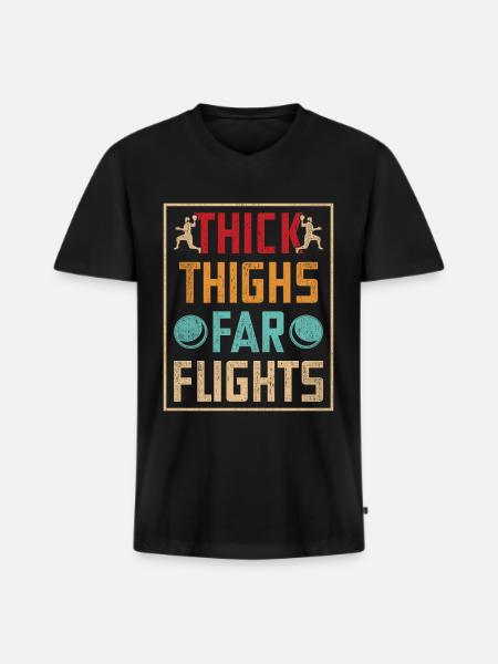 Kugelstoßen Kugelstoß Kugelstoßer - Männer Premium Bio T-Shirt mit V-Ausschnitt - Schwarz