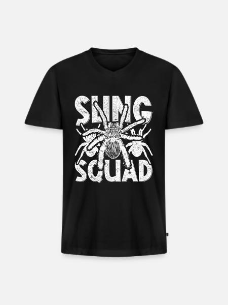 Vogelspinne Sling Squad - Männer Premium Bio T-Shirt mit V-Ausschnitt - Schwarz