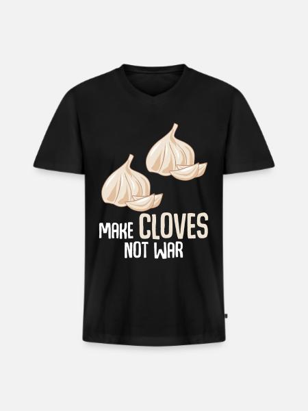 garlic garlic clove garlic cloves - Men's Premium Organic T-shirt with V-neck - black
