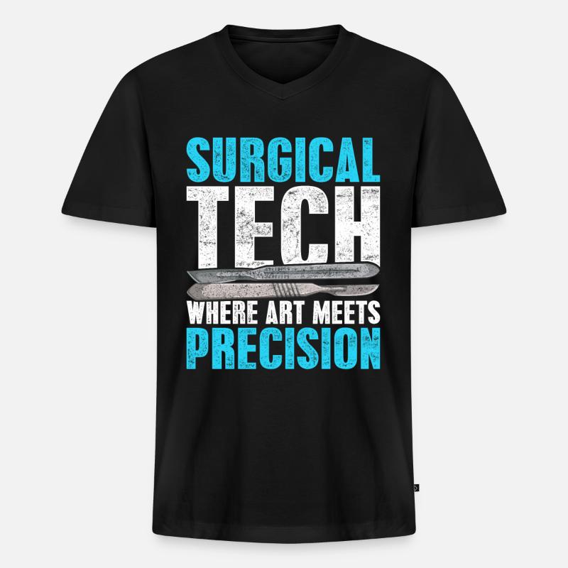 Chirurgisch Technischer Assistent - Männer Premium Bio T-Shirt mit V-Ausschnitt - Schwarz