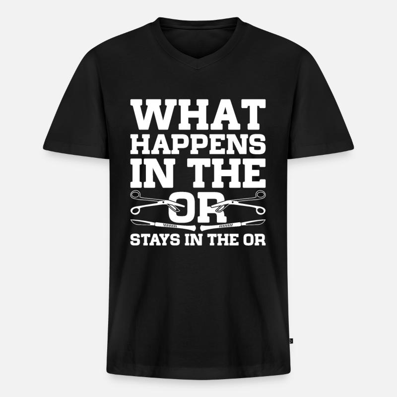 Chirurgisch Technischer Assistent - Männer Premium Bio T-Shirt mit V-Ausschnitt - Schwarz