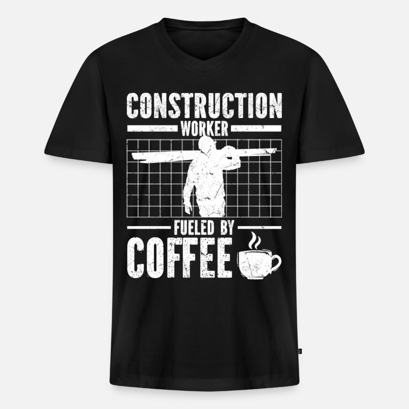 Handwerker - Männer Premium Bio T-Shirt mit V-Ausschnitt - Schwarz
