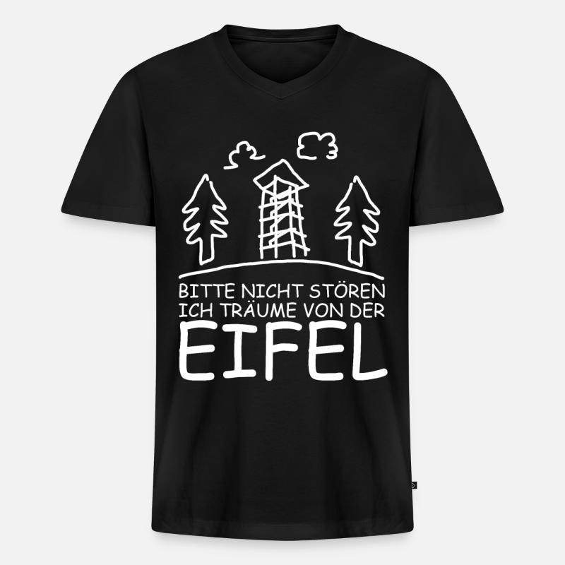 Eifel Eifeler Eifler - Männer Premium Bio T-Shirt mit V-Ausschnitt - Schwarz