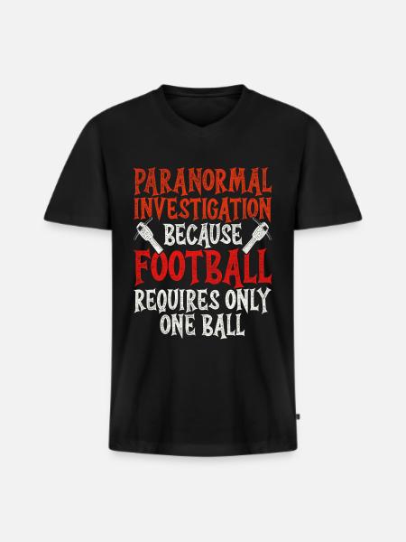 Geisterjagd - Männer Premium Bio T-Shirt mit V-Ausschnitt - Schwarz