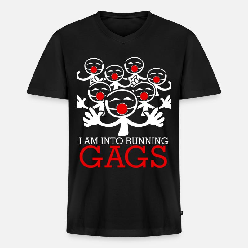 BDSM Spruch - Männer Premium Bio T-Shirt mit V-Ausschnitt - Schwarz