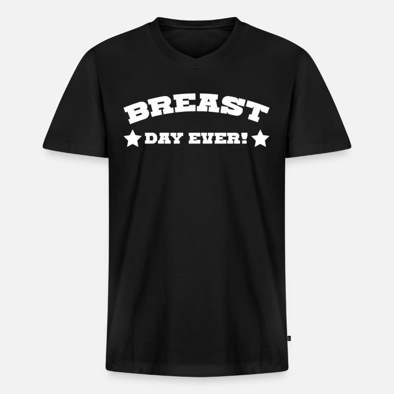 Brüste Titten Brust - Männer Premium Bio T-Shirt mit V-Ausschnitt - Schwarz