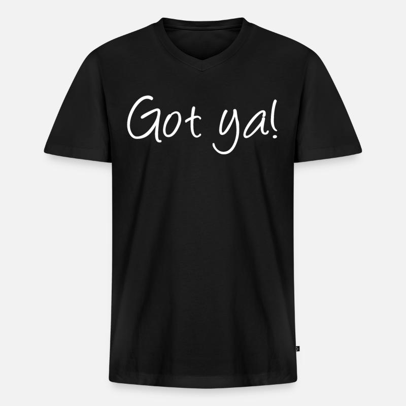 Titten Brust Brüste - Männer Premium Bio T-Shirt mit V-Ausschnitt - Schwarz