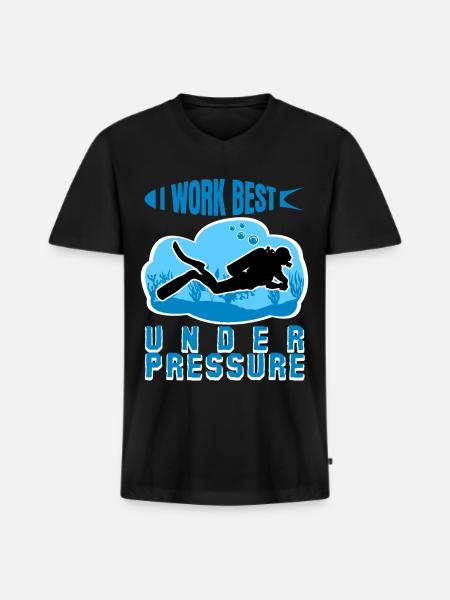 Diver Scuba Diver Saying Diving - Men's Premium Organic T-shirt with V-neck - black