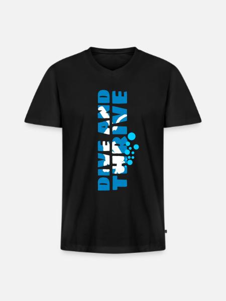 Diver Diving - Men's Premium Organic T-shirt with V-neck - black