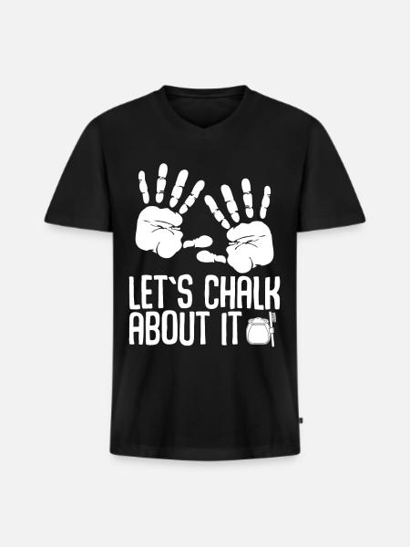 Bouldering, climbing, chalk, wall climbing - Men's Premium Organic T-shirt with V-neck - black