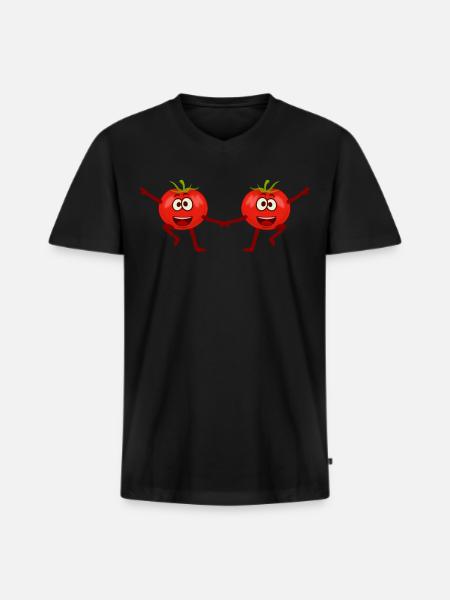 Tomatoes Dance Boogie Woogie Tomato - Men's Premium Organic T-shirt with V-neck - black
