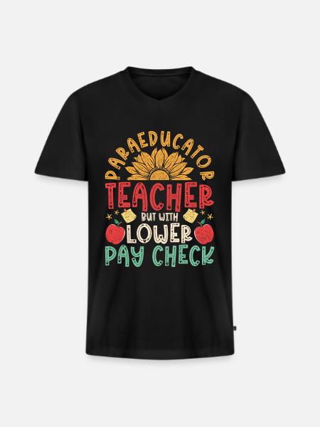Educational Assistant Teaching Assistant - Men's Premium Organic T-shirt with V-neck - black