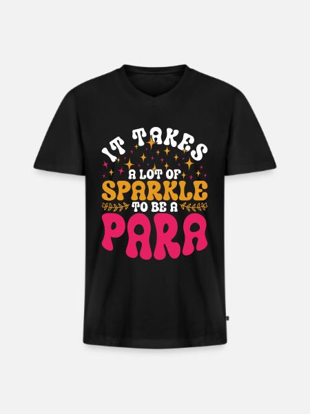 Educational Assistant - Men's Premium Organic T-shirt with V-neck - black