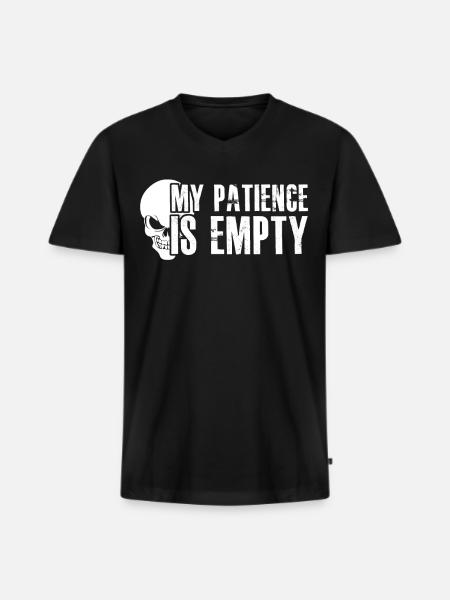 Impatience Patience Patient Impatient - Men's Premium Organic T-shirt with V-neck - black