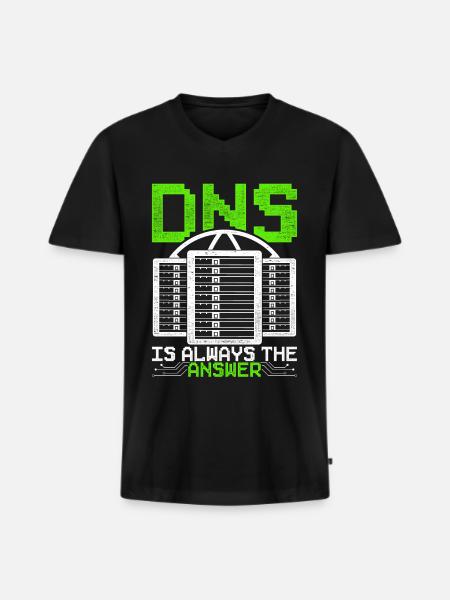 Netzwerkadministrator Programmierer - Männer Premium Bio T-Shirt mit V-Ausschnitt - Schwarz