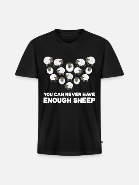 Sheep Heart Shepherd - Men's Premium Organic T-shirt with V-neck - black