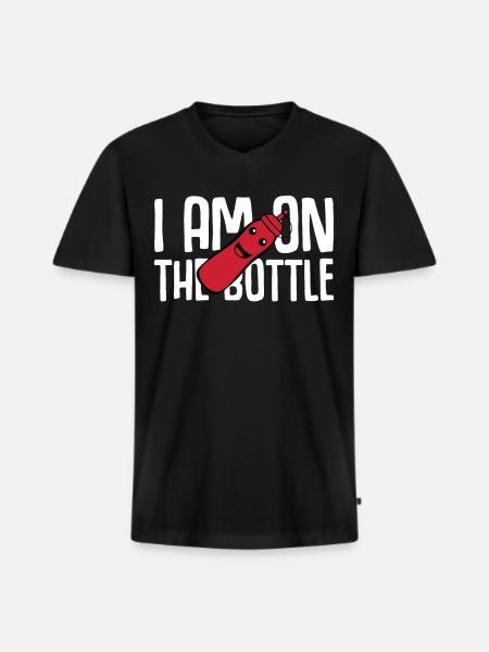 Tomato Ketchup Bottle Carnival Costume - Men's Premium Organic T-shirt with V-neck - black