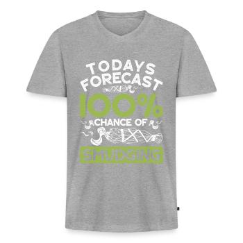 Smudging Apartment Fumigation - Men's Premium Organic T-shirt with V-neck - heather grey - Front