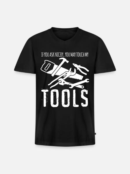 Tool Craftsman Tools - Men's Premium Organic T-shirt with V-neck - black