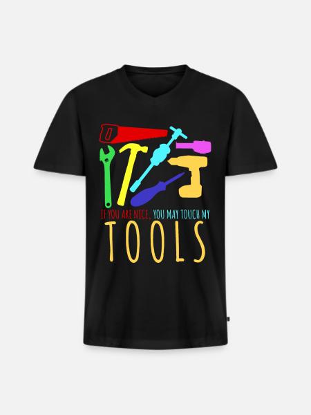 Craftsman Tools Tool DIY - Men's Premium Organic T-shirt with V-neck - black