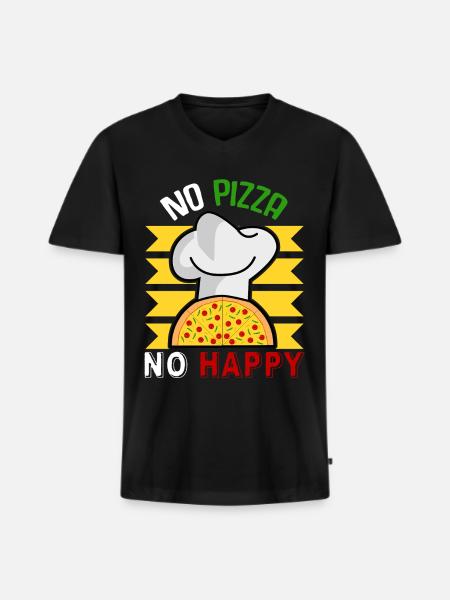 Pizza Restaurant Pizzaria - Men's Premium Organic T-shirt with V-neck - black