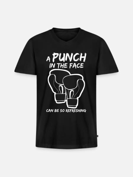 Boxer Punch Joke Boxing Gloves - Men's Premium Organic T-shirt with V-neck - black