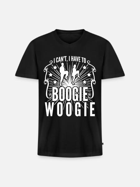 Boogie Woogie Swing Dancing - Männer Premium Bio T-Shirt mit V-Ausschnitt - Schwarz