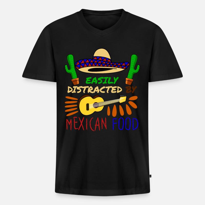 Mexico Mexican - Männer Premium Bio T-Shirt mit V-Ausschnitt - Schwarz