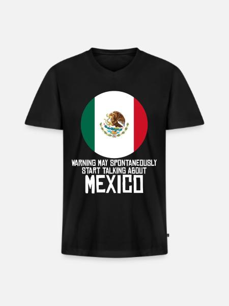 Mexico Flag Mexicans Mexican - Men's Premium Organic T-shirt with V-neck - black