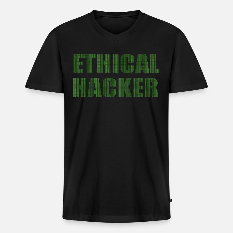 Ethical Hacker Ethischer Hacker - Men's Premium Organic T-shirt with V-neck - black