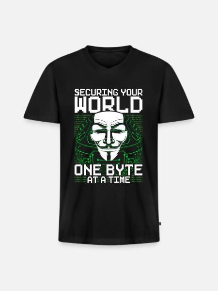 Ethical Hacker Ethischer Hacker - Männer Premium Bio T-Shirt mit V-Ausschnitt - Schwarz