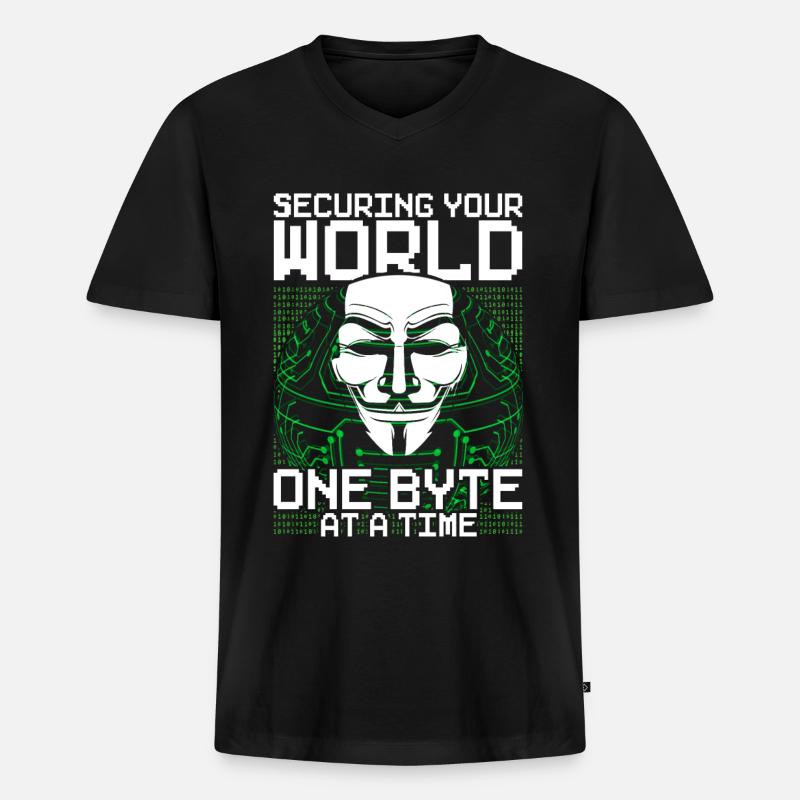 Ethical Hacker Ethischer Hacker - Men's Premium Organic T-shirt with V-neck - black