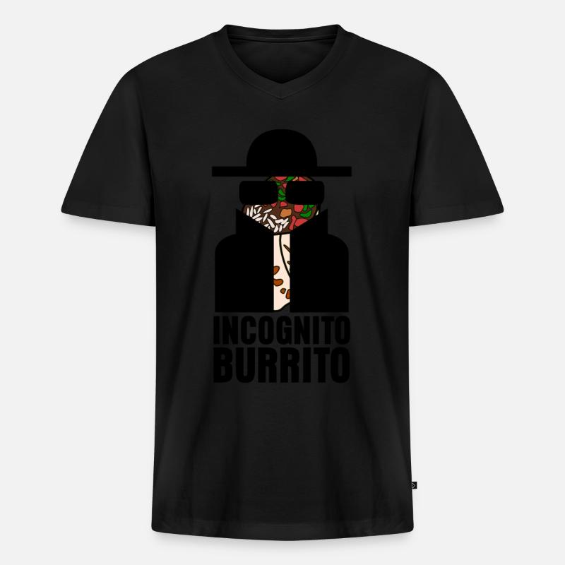 Burrito Burritos - Männer Premium Bio T-Shirt mit V-Ausschnitt - Schwarz