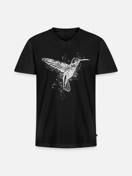Colibri Colibris - T-shirt encolure en V Premium bio Homme - noir
