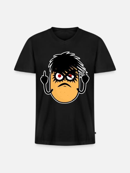 Goth Potato Gothic - Men's Premium Organic T-shirt with V-neck - black