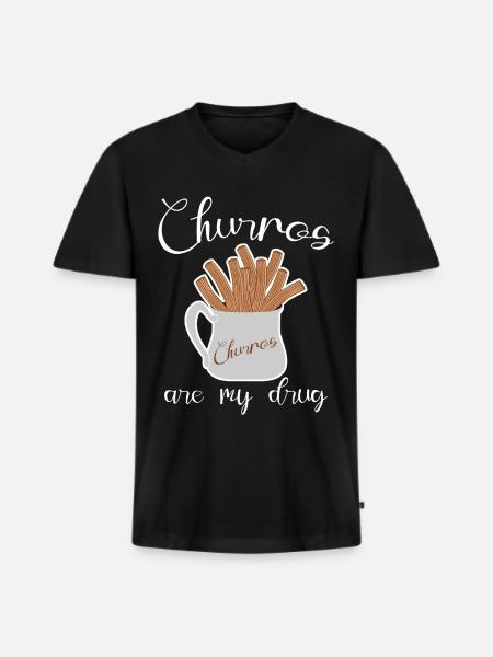 Churro Churros Churrería - Men's Premium Organic T-shirt with V-neck - black