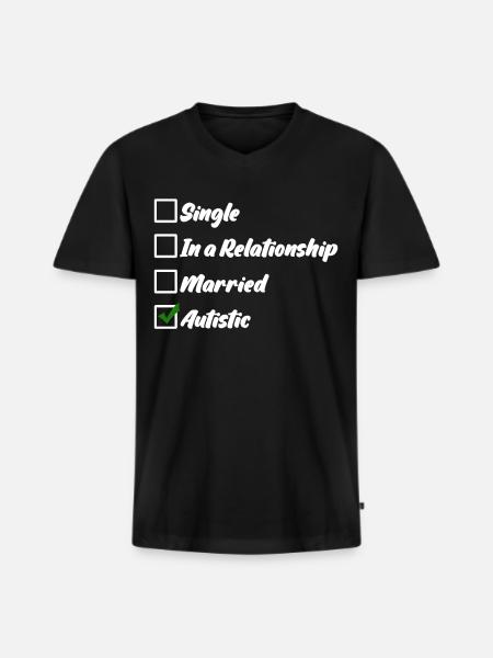 Autist Joke Autism Autistic - Men's Premium Organic T-shirt with V-neck - black