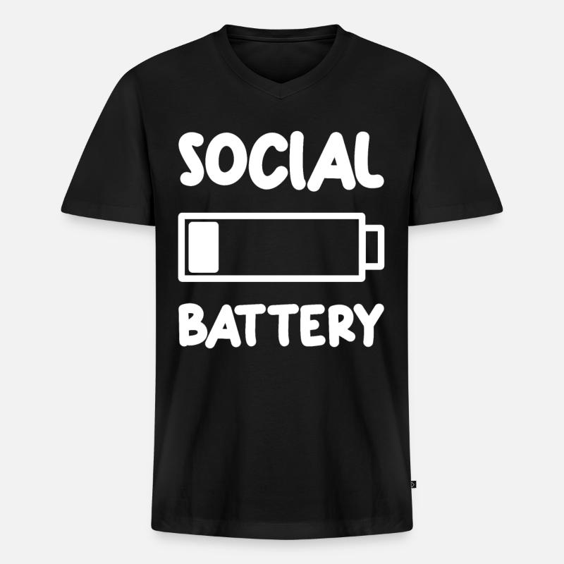 Autismus Autistisch Autistisch - Männer Premium Bio T-Shirt mit V-Ausschnitt - Schwarz